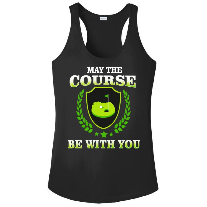 May The Course Be With You Golfing Ladies PosiCharge Competitor Racerback Tank