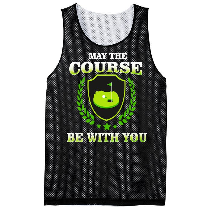 May The Course Be With You Golfing Mesh Reversible Basketball Jersey Tank