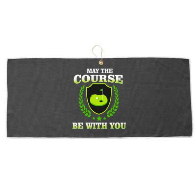 May The Course Be With You Golfing Large Microfiber Waffle Golf Towel