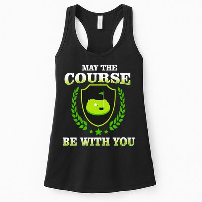May The Course Be With You Golfing Womens Tank Top
