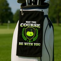 May The Course Be With You Golfing Golf Towel