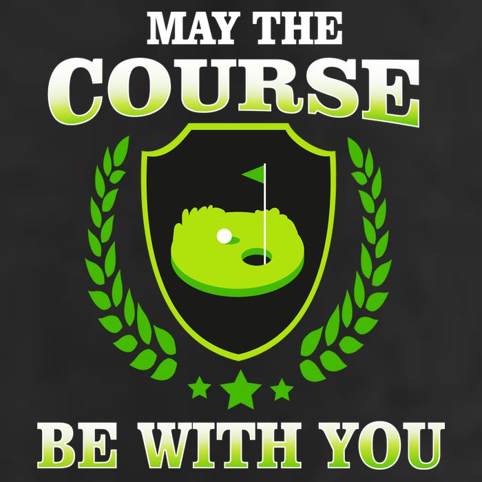 May The Course Be With You Golfing Golf Towel