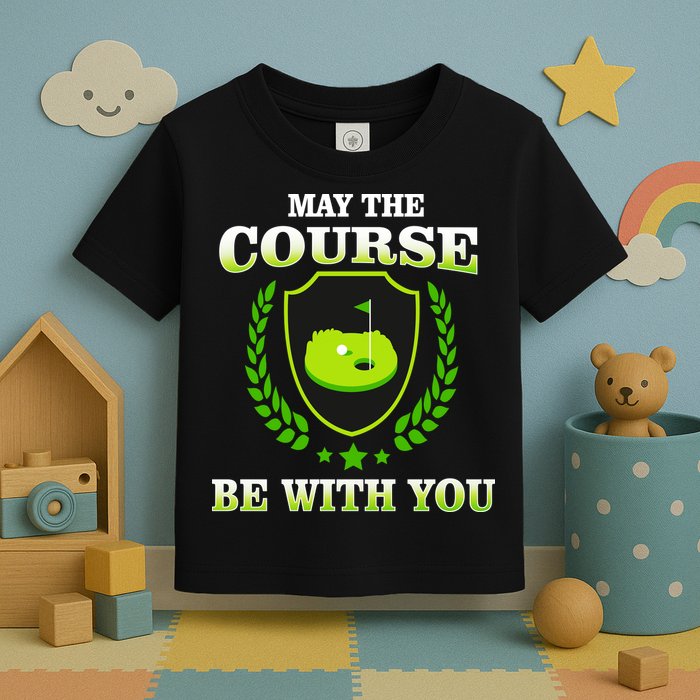 May The Course Be With You Golfing Toddler T-Shirt