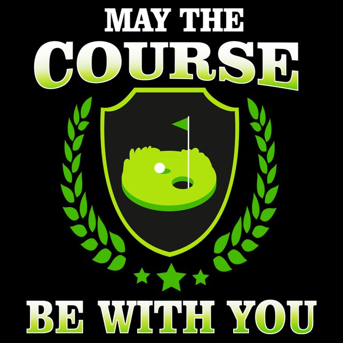May The Course Be With You Golfing Short Acrylic Beanie
