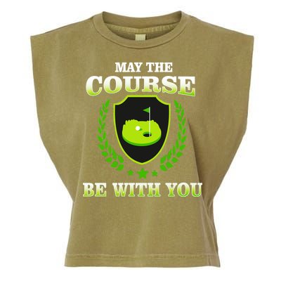 May The Course Be With You Golfing Garment-Dyed Women's Muscle Tee