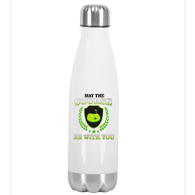 May The Course Be With You Golfing Stainless Steel Insulated Water Bottle