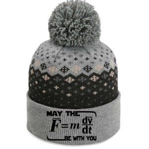 May The (F=mdv/dt) Be With You Physics The Baniff Cuffed Pom Beanie