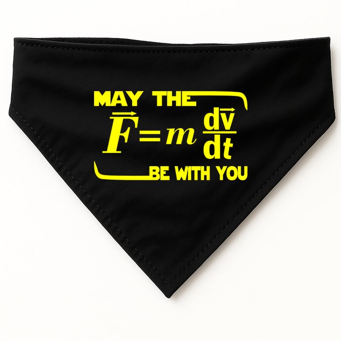 May The (F=mdv/dt) Be With You Physics USA-Made Doggie Bandana