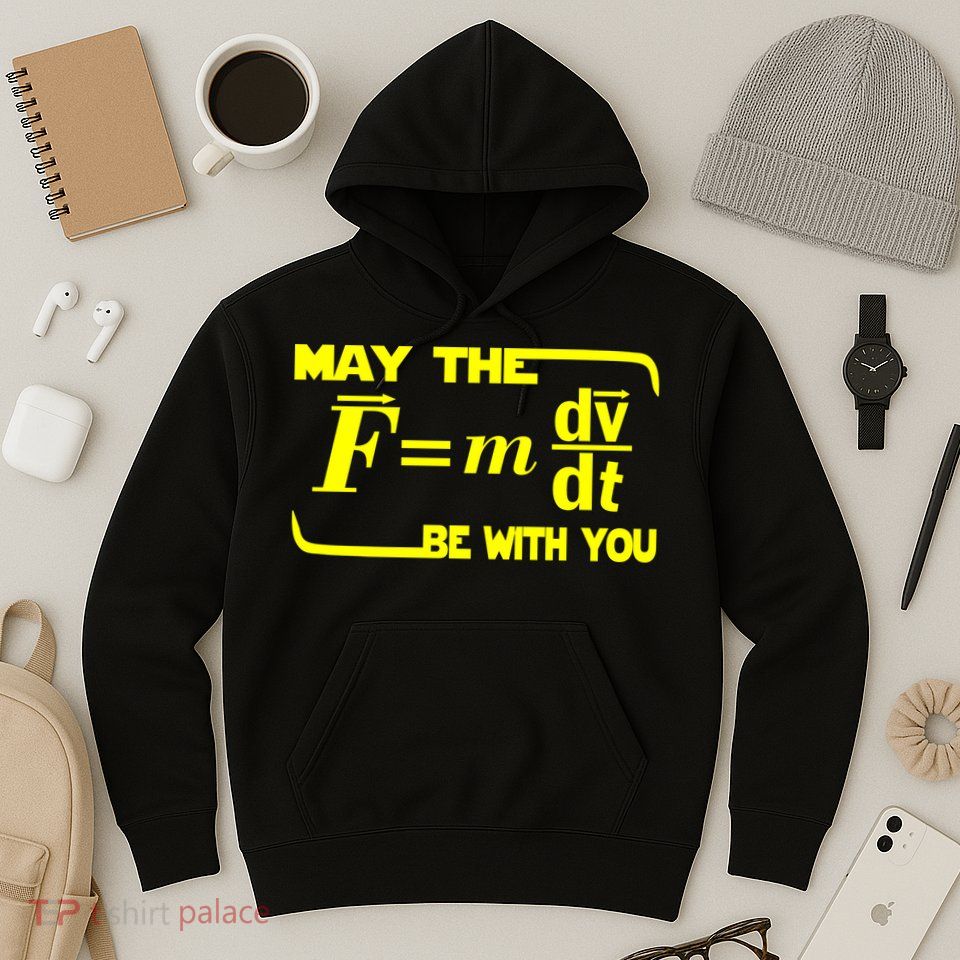 May The (F=mdv/dt) Be With You Physics Hoodie