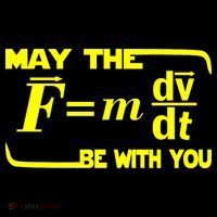 May The (F=mdv/dt) Be With You Physics Long Sleeve Shirt