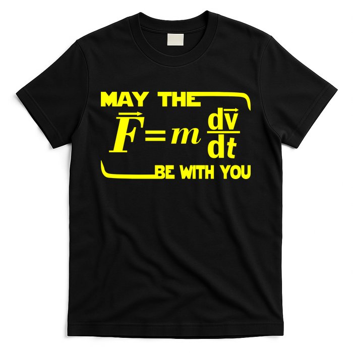 May The (F=mdv/dt) Be With You Physics T-Shirt