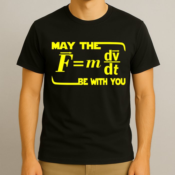 May The (F=mdv/dt) Be With You Physics T-Shirt