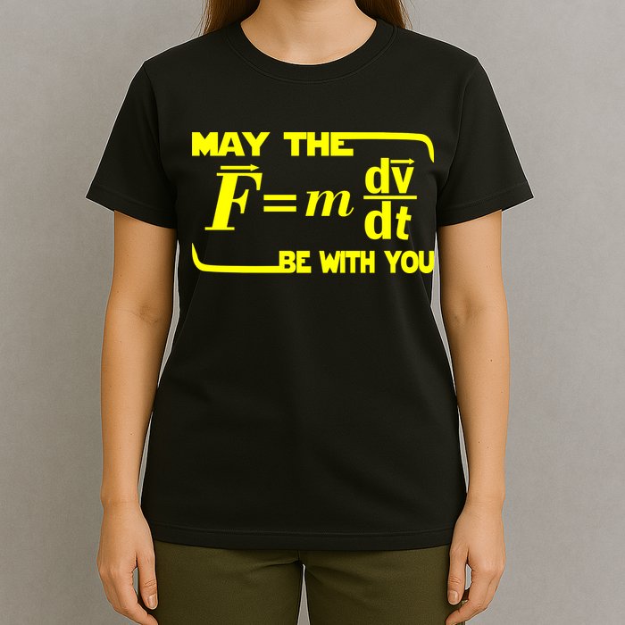 May The (F=mdv/dt) Be With You Physics T-Shirt
