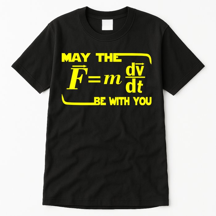 May The (F=mdv/dt) Be With You Physics Tall T-Shirt