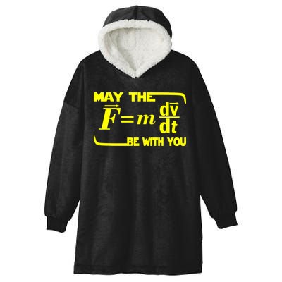 May The (F=mdv/dt) Be With You Physics Hooded Wearable Blanket