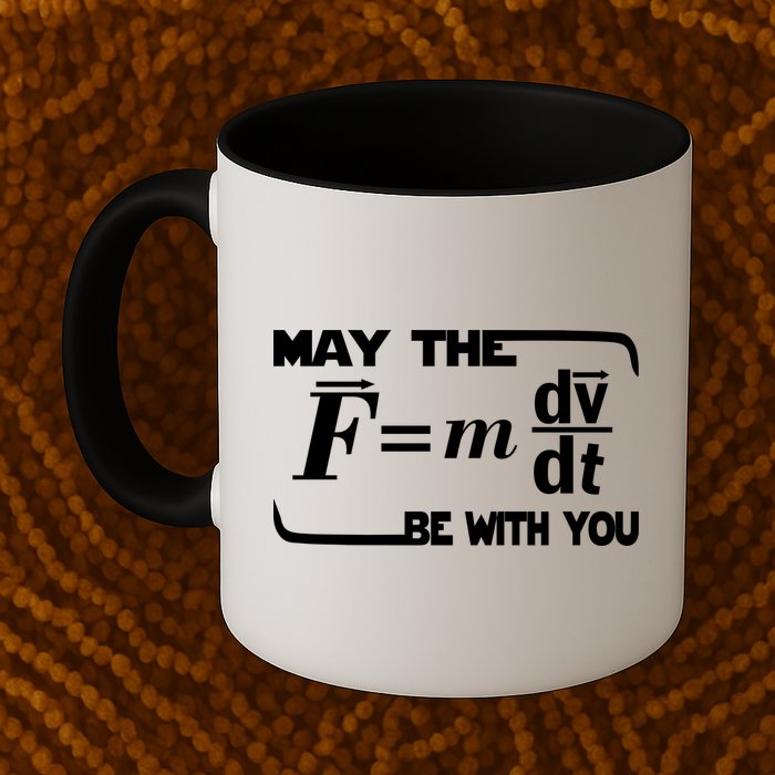 May The (F=mdv/dt) Be With You Physics Mug