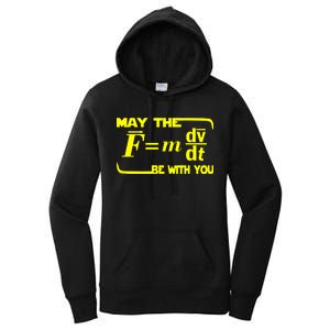 May The (F=mdv/dt) Be With You Physics Women's Pullover Hoodie