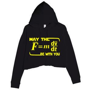 May The (F=mdv/dt) Be With You Physics Crop Fleece Hoodie