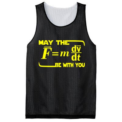 May The (F=mdv/dt) Be With You Physics Mesh Reversible Basketball Jersey Tank