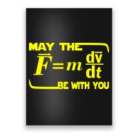 May The (F=mdv/dt) Be With You Physics Poster