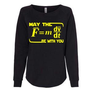 May The (F=mdv/dt) Be With You Physics Womens California Wash Sweatshirt