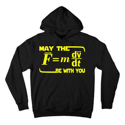 May The (F=mdv/dt) Be With You Physics Tall Hoodie