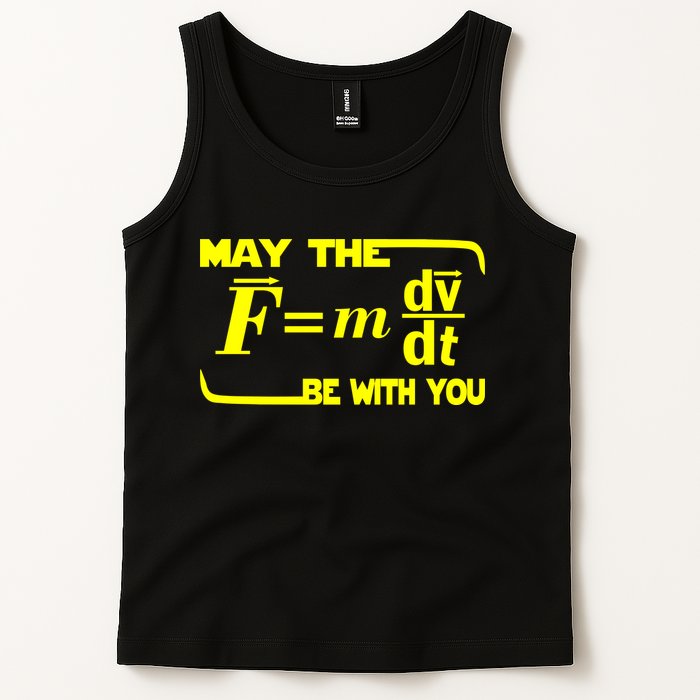 May The (F=mdv/dt) Be With You Physics Tank Top