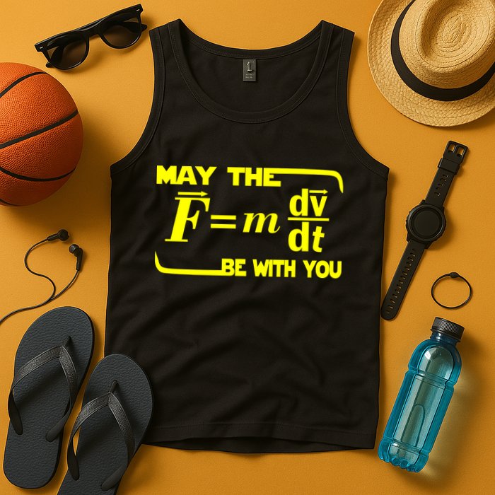May The (F=mdv/dt) Be With You Physics Tank Top