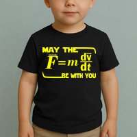 May The (F=mdv/dt) Be With You Physics Toddler T-Shirt
