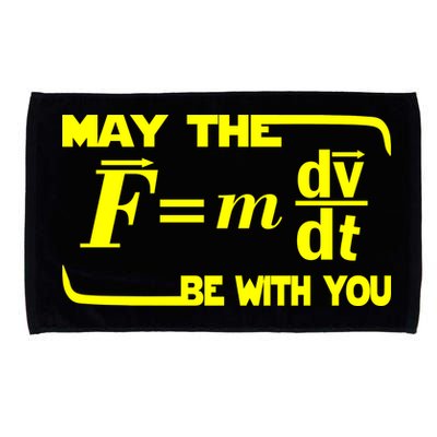 May The (F=mdv/dt) Be With You Physics Microfiber Hand Towel