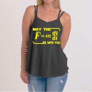 May The (F=mdv/dt) Be With You Physics Women's Strappy Tank