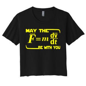 May The (F=mdv/dt) Be With You Physics Women's Crop Top Tee