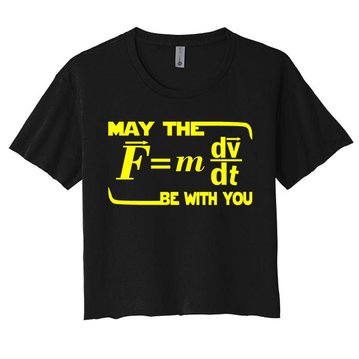 May The (F=mdv/dt) Be With You Physics Women's Crop Top Tee