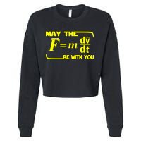 May The (F=mdv/dt) Be With You Physics Cropped Pullover Crew