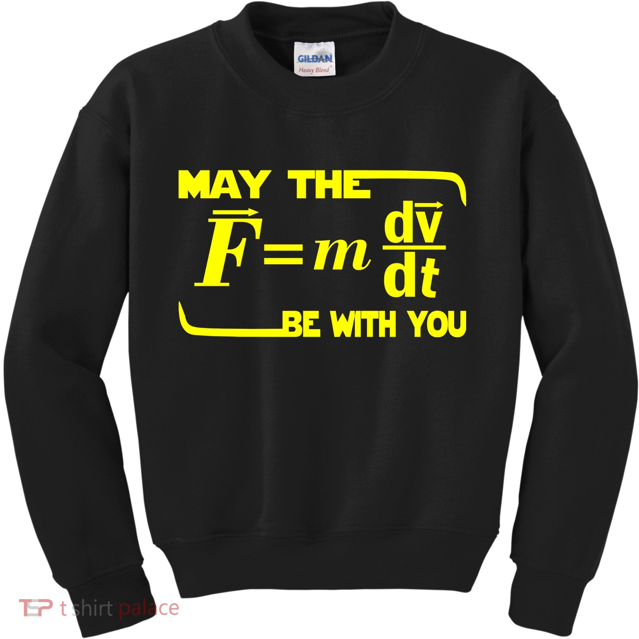 May The (F=mdv/dt) Be With You Physics Kids Sweatshirt