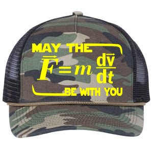 May The (F=mdv/dt) Be With You Physics Retro Rope Trucker Hat Cap