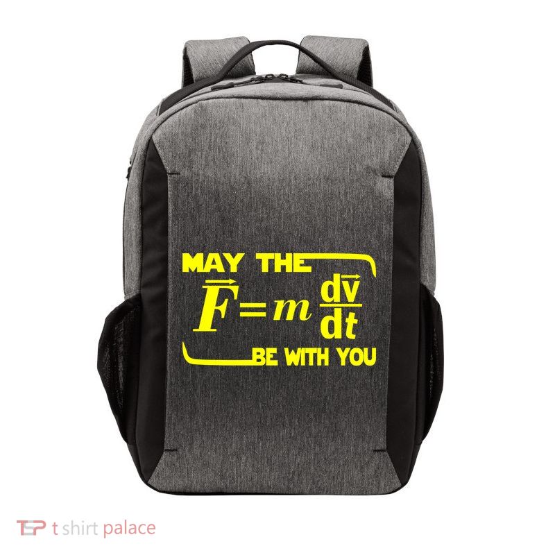 May The (F=mdv/dt) Be With You Physics Vector Backpack