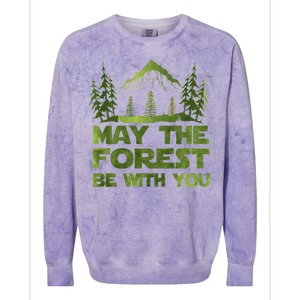 May The Forest Be With You Colorblast Crewneck Sweatshirt