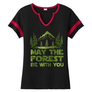 May The Forest Be With You Ladies Halftime Notch Neck Tee