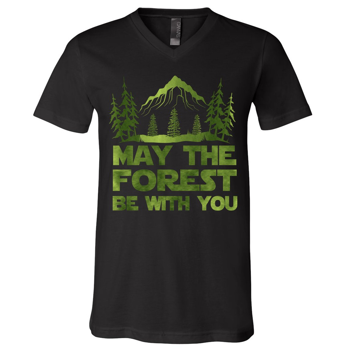 May The Forest Be With You V-Neck T-Shirt