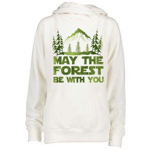 May The Forest Be With You Womens Funnel Neck Pullover Hood