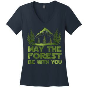 May The Forest Be With You Women's V-Neck T-Shirt