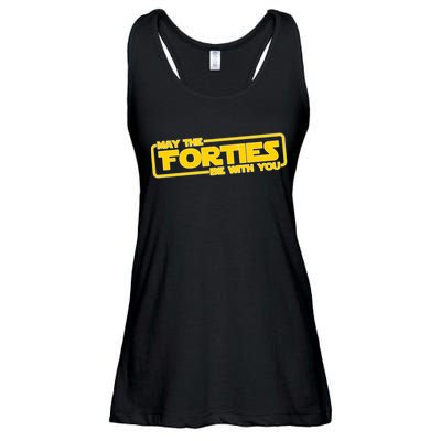 May The Forties Be With You Ladies Essential Flowy Tank