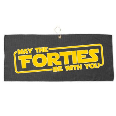 May The Forties Be With You Large Microfiber Waffle Golf Towel