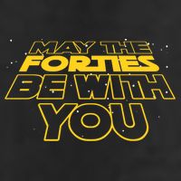 May The Forties Be With You Funny 40th Birthday Golf Towel