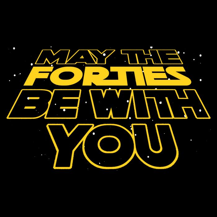 May The Forties Be With You Funny 40th Birthday Wool Snapback Cap