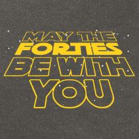 May The Forties Be With You Funny 40th Birthday Cotton Canvas Backpack