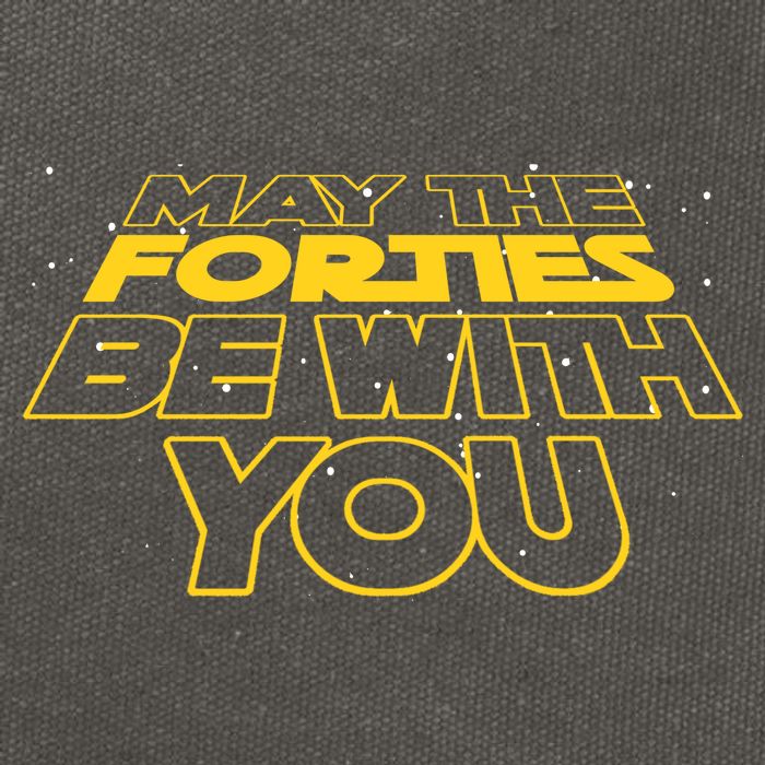 May The Forties Be With You Funny 40th Birthday Cotton Canvas Backpack
