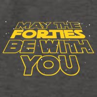 May The Forties Be With You Funny 40th Birthday Vector Backpack