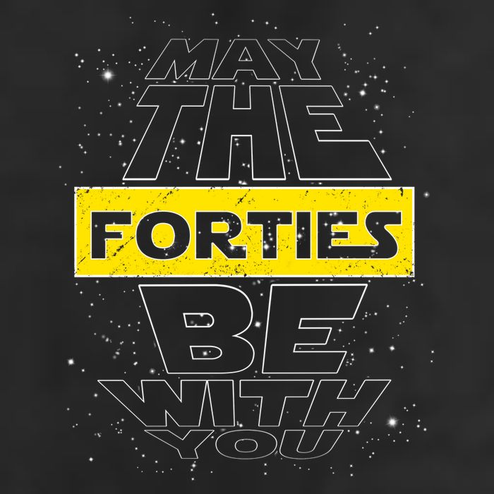 May The Forties Be With You Funny Birthday 25L Jumbo Tote